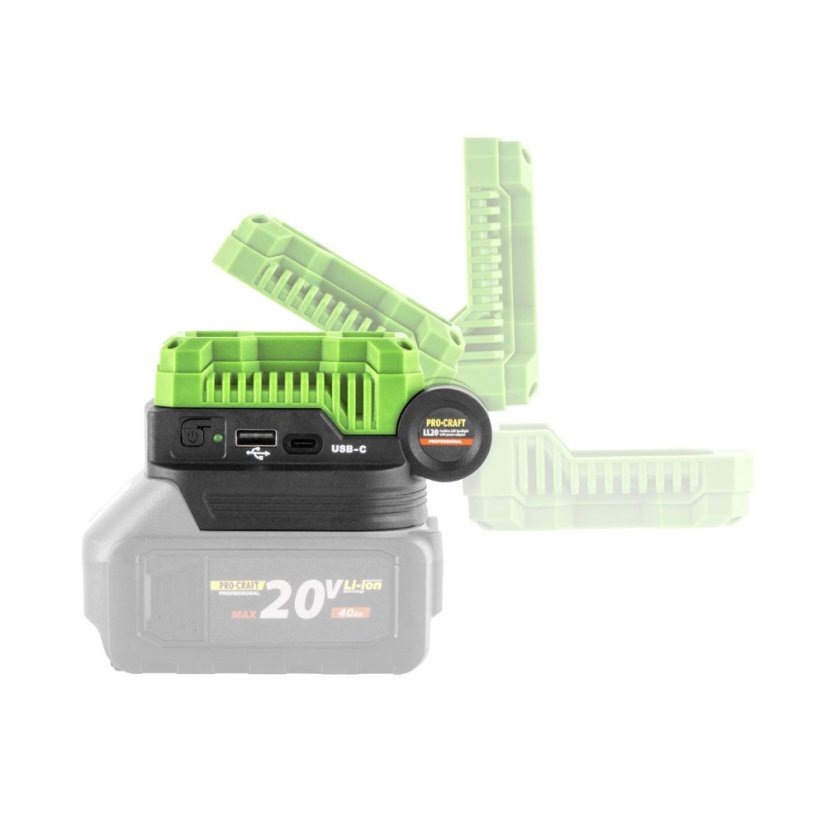 PROCRAFT LL20 aku svítilna s usb adaptérem, SOLO