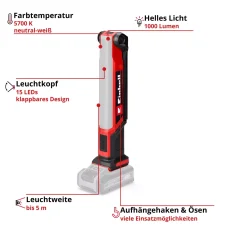 EINHELL TE-CL 18/1000 S Li - Solo aku svietidlo (Power X-Change)