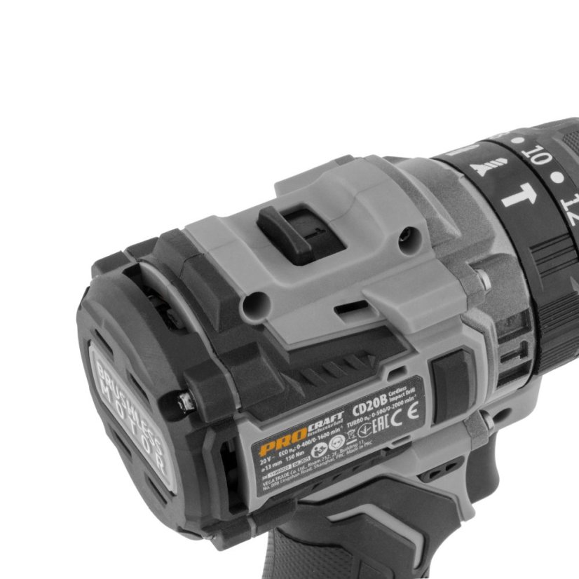 PROCRAFT industrial CD20B aku příklepová vrtačka, KIT
