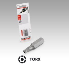 KREATOR bit TORX S2 s vrtáním 2ks různé velikosti