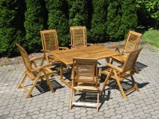 Stolová sestava KING VeGA set 6 DeLuxe akácie