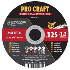 PROCRAFT rezný kotúč na kov 125 x 1,2 mm