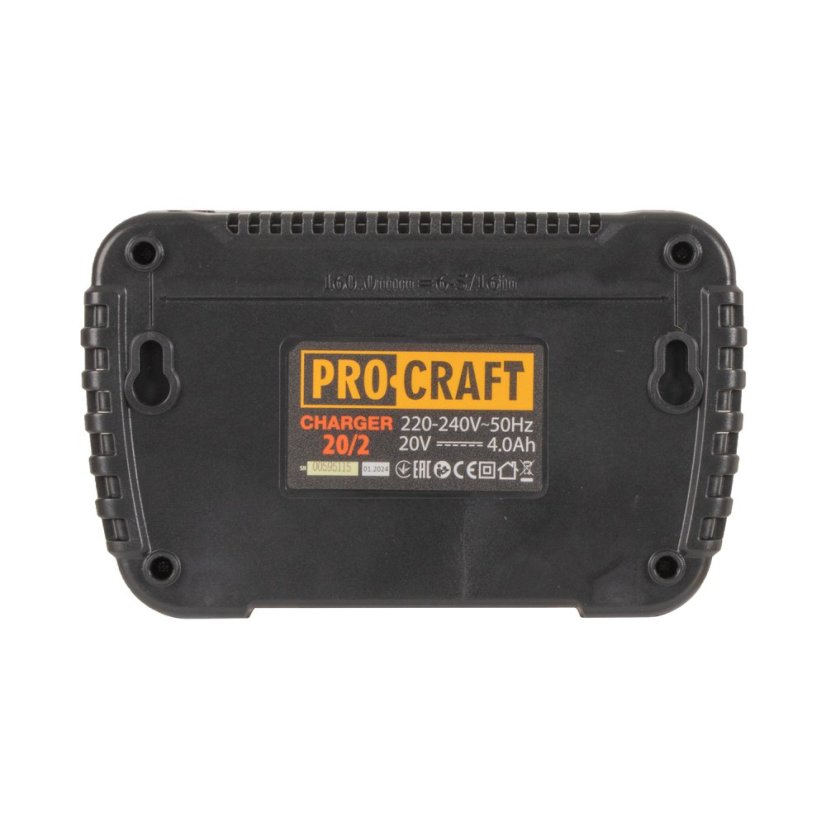 PROCRAFT nabíječka 20 V pro 2 akumulátory
