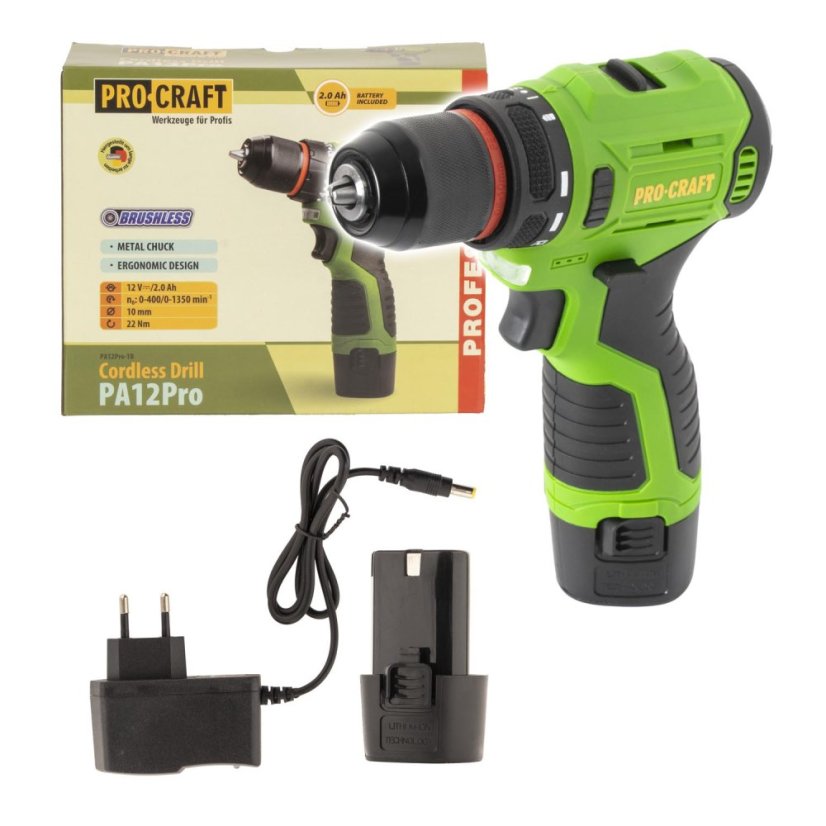 PROCRAFT PA12Pro aku šroubovák, KIT
