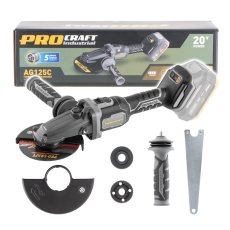 PROCRAFT AG125C-BB aku úhlová bruska s plochou hlavou