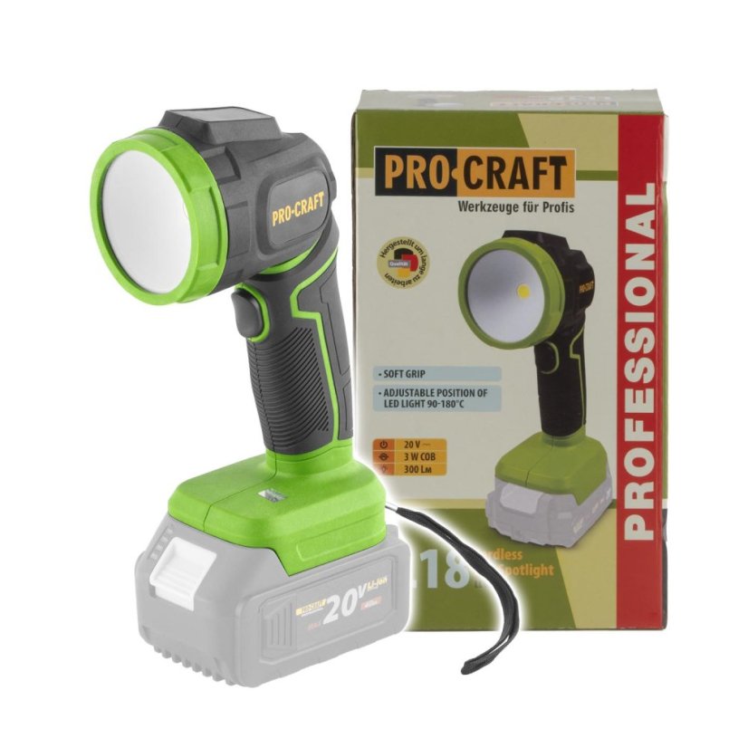 PROCRAFT LL18 aku svítilna, SOLO