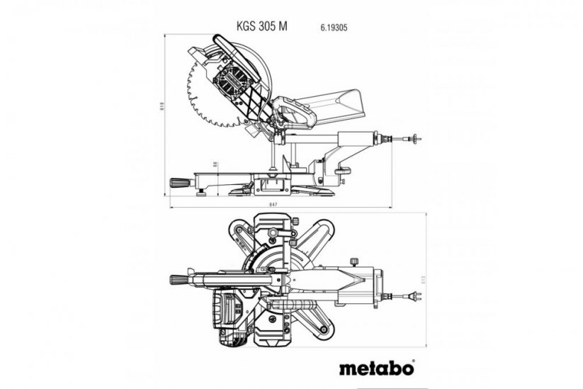 METABO KGS 305 M kapovacia a pokosová píla
