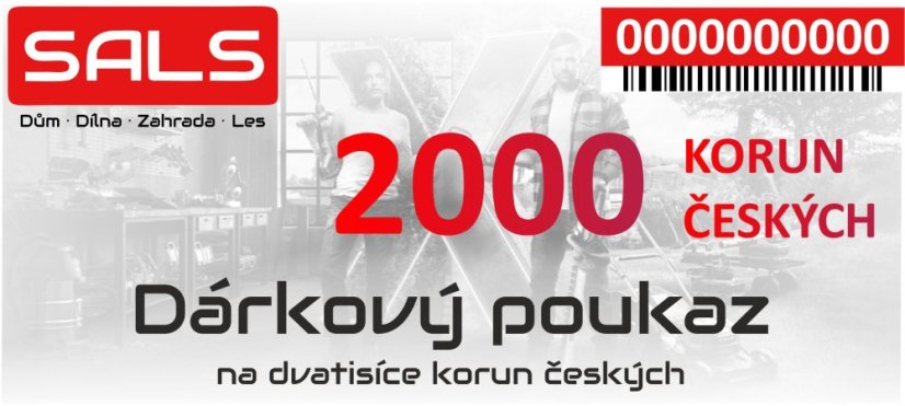 Dárkový poukaz SALS.cz na nákup zboží v hodnotě 2000 Kč