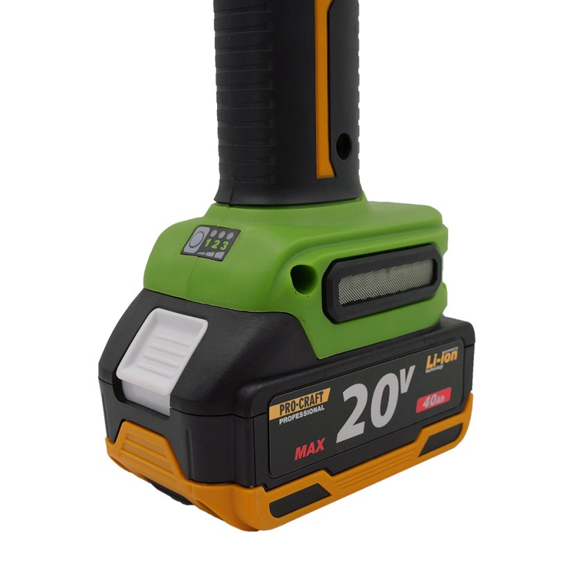 PROCRAFT PWA220 aku úhlová bruska, KIT