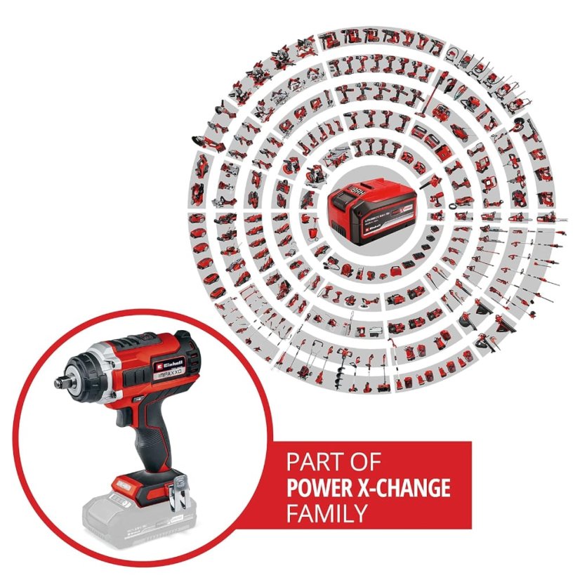 EINHELL IMPAXXO 18/400 - Solo aku rázový uťahovák (Power X-Change)