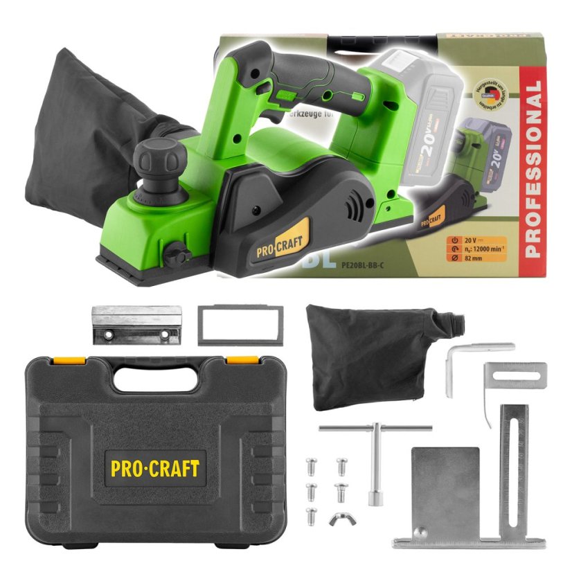 PROCRAFT PE20BL aku hoblík, SOLO