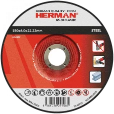 HERMAN brusný kotouč 150 x 6,0 mm se zvýšeným středem