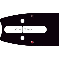OREGON lišta .325", 1,6 mm (.063"), 45 cm (18") AdvanceCut