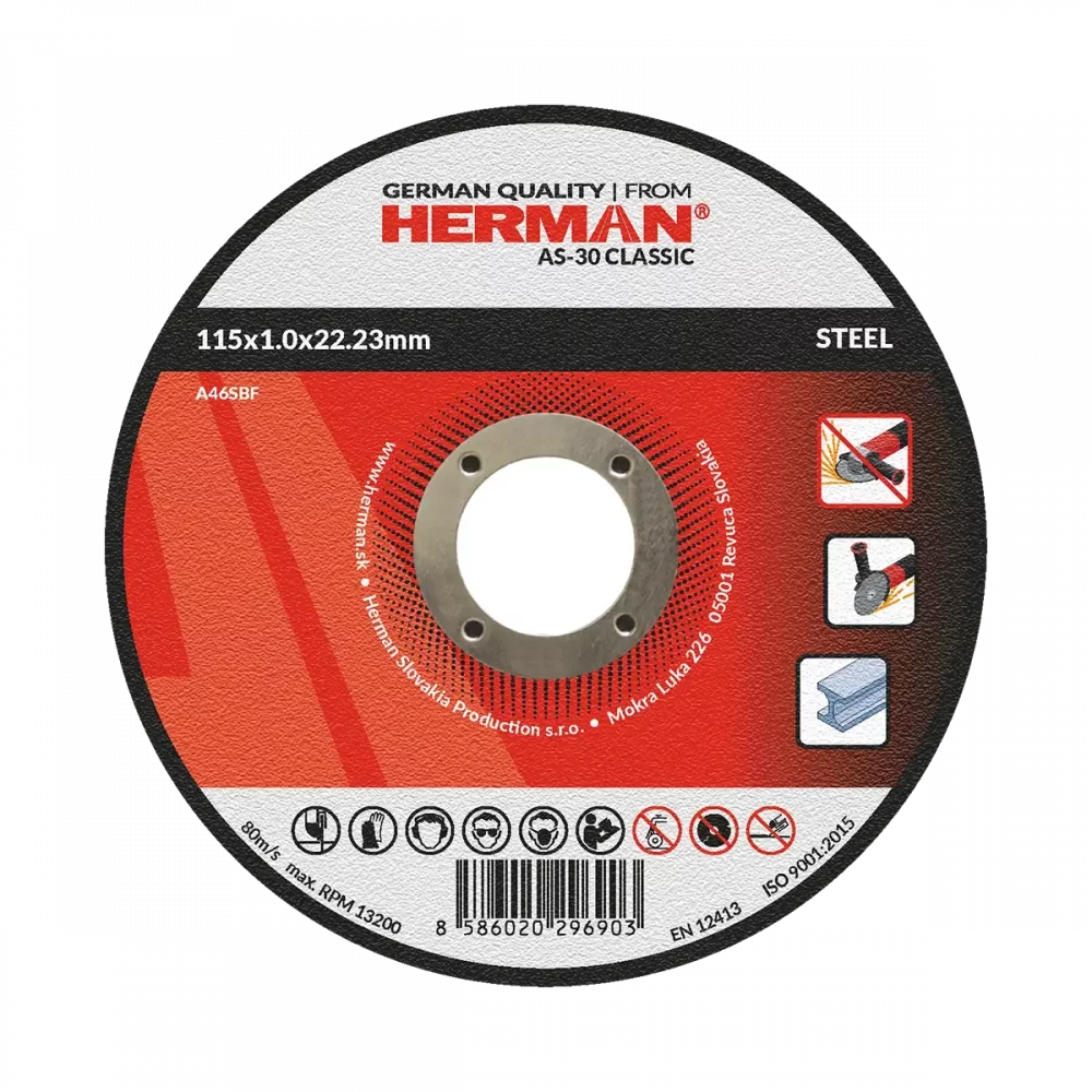 HERMAN 14020403 kotouč řezný 115 x 1,0 mm na ocel